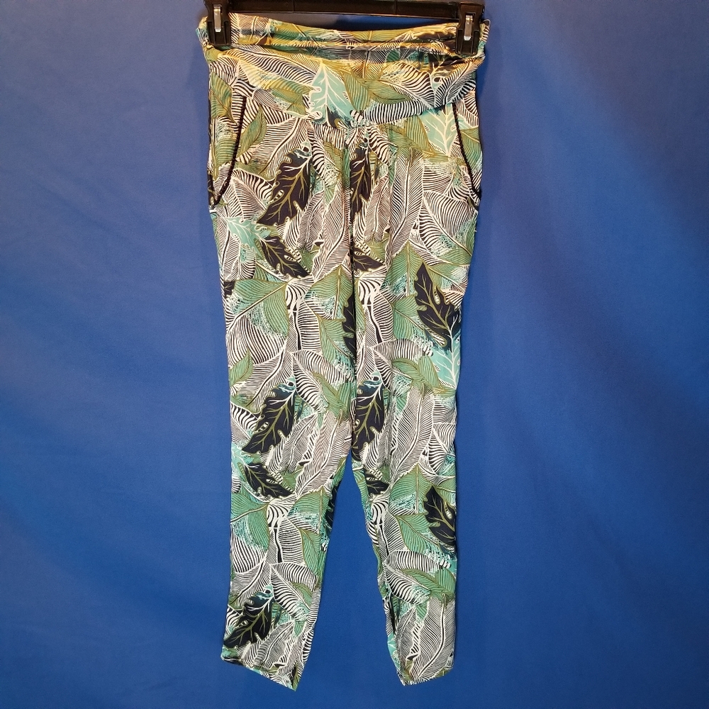 Roxy Ultra Violet Printed Viscose Pants Lightweight Pants A Mid-High Waist